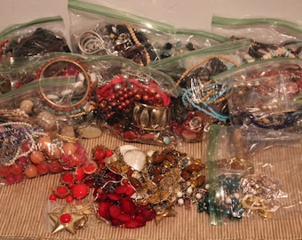 5 or 10lbs Wearable Vintage and New Costume and Statement Jewelry Mystery Lot Grab Bags