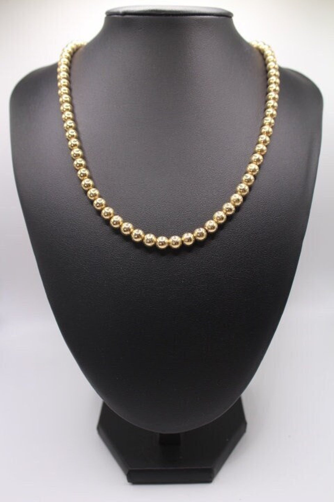 Napier Vintage Gold Tone Beaded Necklace Etsy