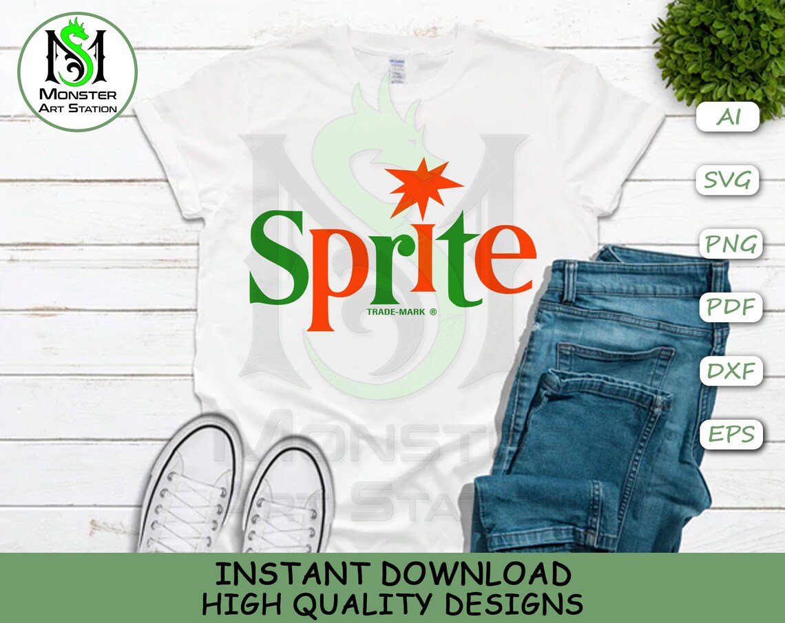 Sprite Vector Svg Sprite T shirt Design Vector Svg Sprite Etsy