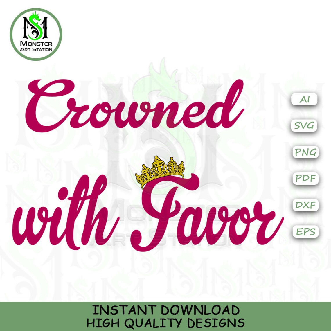 Crowned With Favor Svg Crown Svg Crown Jewelry Vector Svg - Etsy