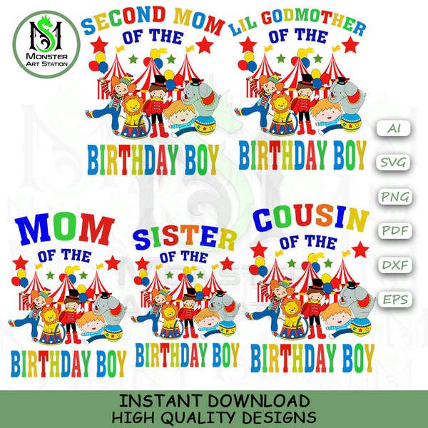 Birthday Boy Svg Cut File For Cricut , Cousin Birthday Svg, Sister Birthday Svg, Second Mom Birthday svg, Mom Svg | Monster Art Station