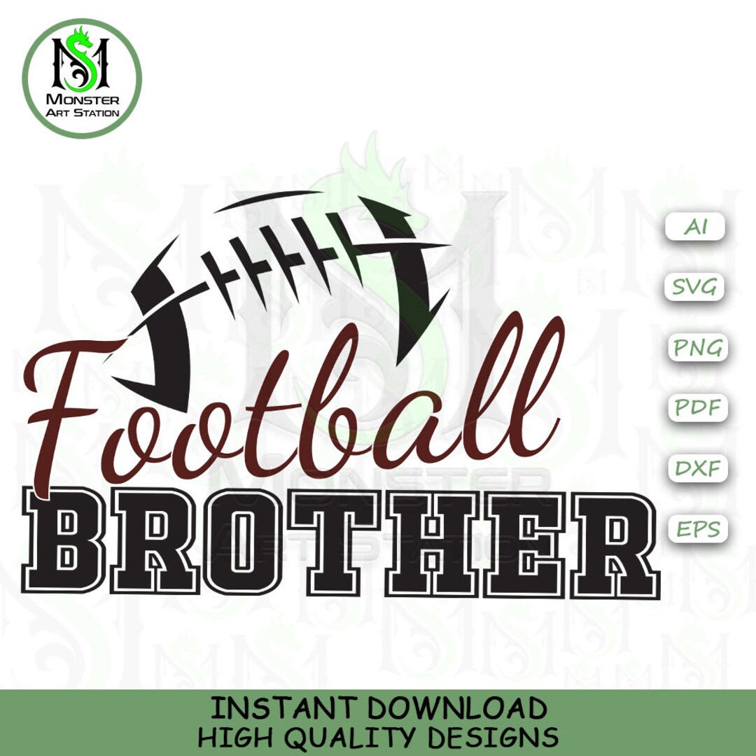 Football Brother Vector Svg Football Day Design Svg American - Etsy
