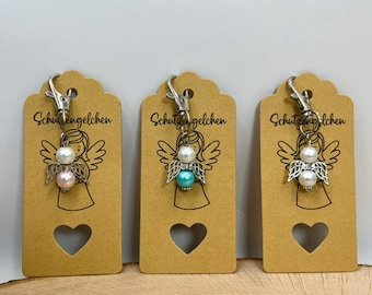 Small guardian angel / key ring / lucky charm / pearl angel / small gift / souvenir