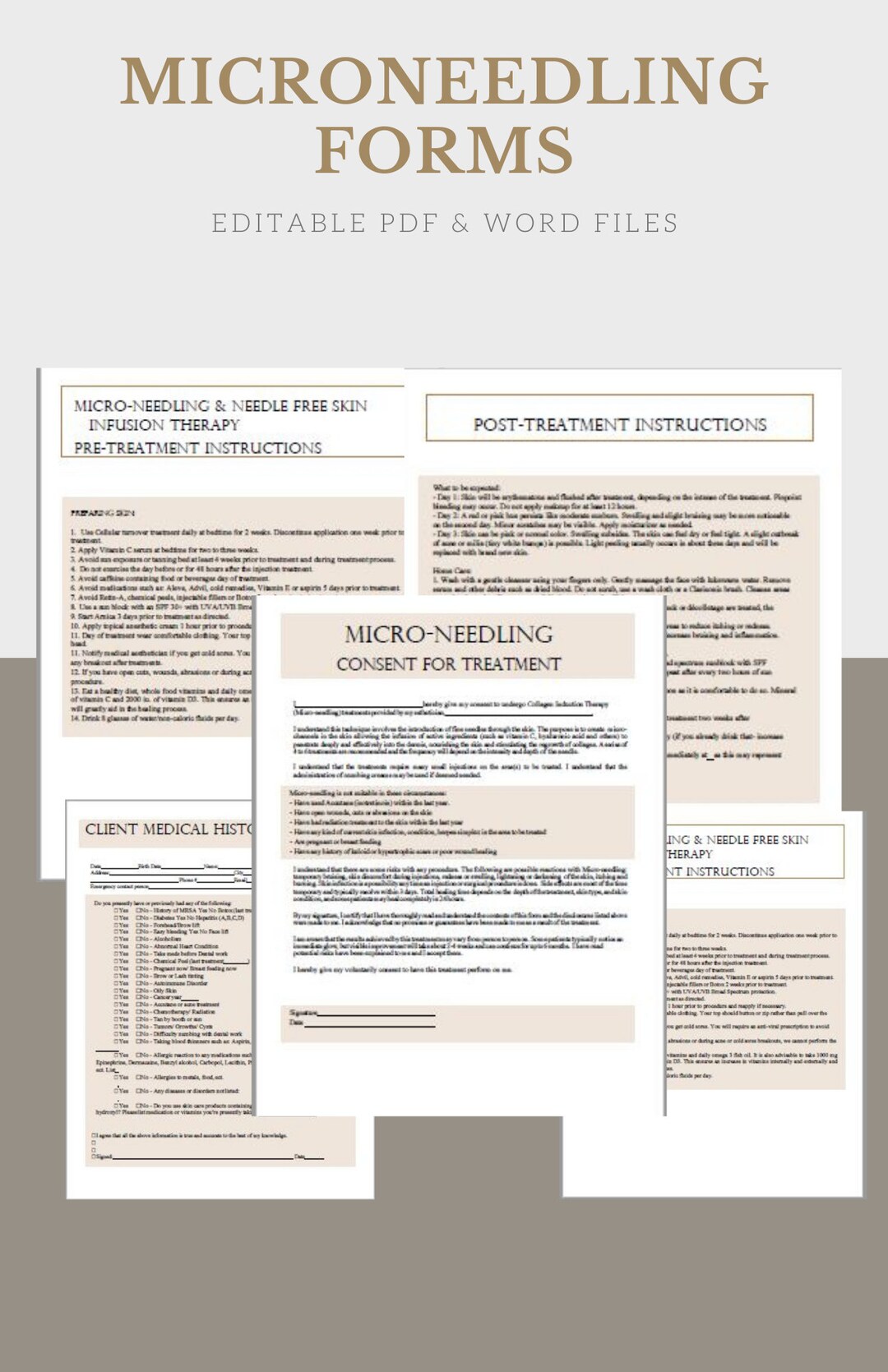 Editable Microneedling Consent Forms, Customizable Microneedling ...
