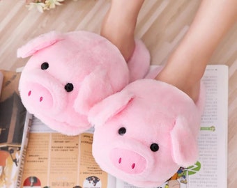 Yamalans Winter Warm Pig Bear Decor Slipper,Unisex Anti-Slip Floor Slippers Indoor House Shoes Home Slipper 3# 38-39 Yamalans Winter Warm Pig Bear Decor Slipper,Unisex Anti-Slip Floor Slippers Indoor House Shoes Home Slipper 3# 38-39