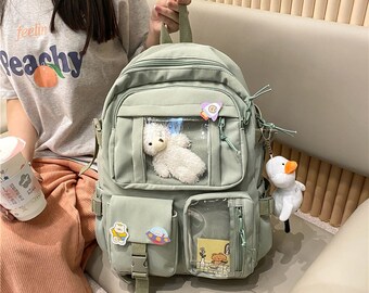 ZJTFGD Kawaii Backpack with Kawaii Pin and Accessories-Cute Aesthetic Backpack for School-Notebook School Bag Travel Backpack Waterproof School Supplies ZJTFGD Kawaii Backpack with Kawaii Pin and Accessories-Cute Aesthetic Backpack for School-Notebook School Bag Travel Backpack Waterproof School Supplies