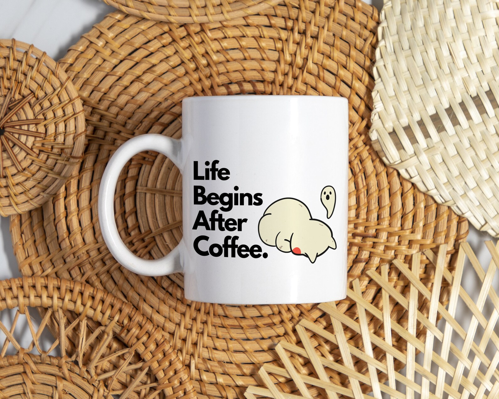 Life Beings After Coffee Cute Coffee Mug Mugful Gift Funny Gift, Funny