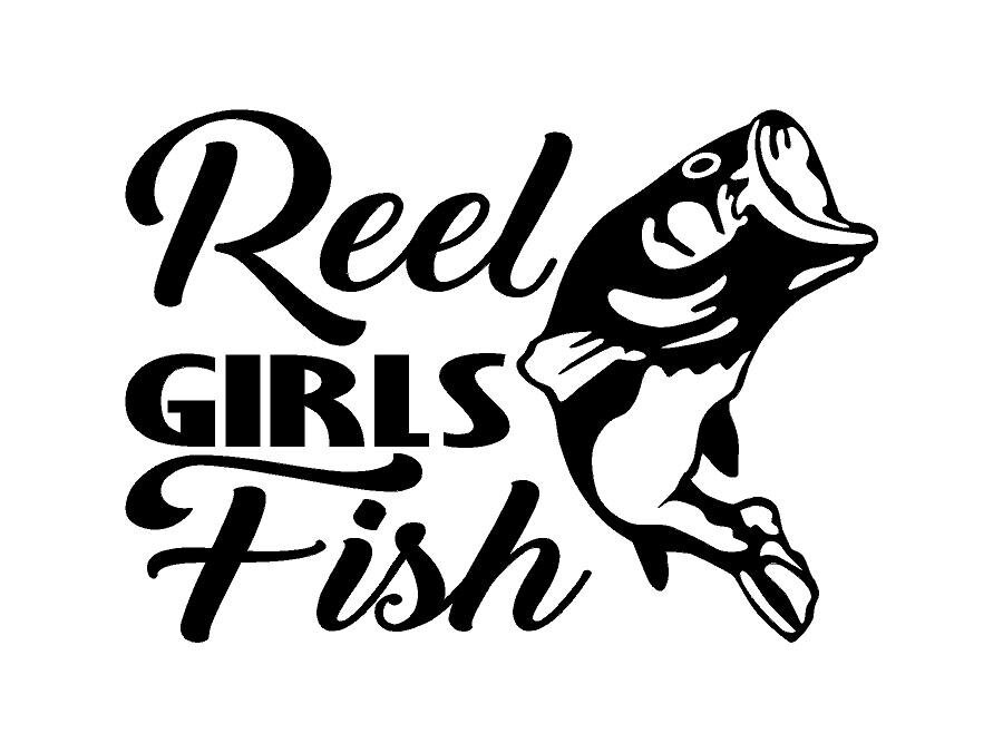 Reel Girls Fish Iron On Transfer For T-Shirt & Other Light Color Fabrics #3 