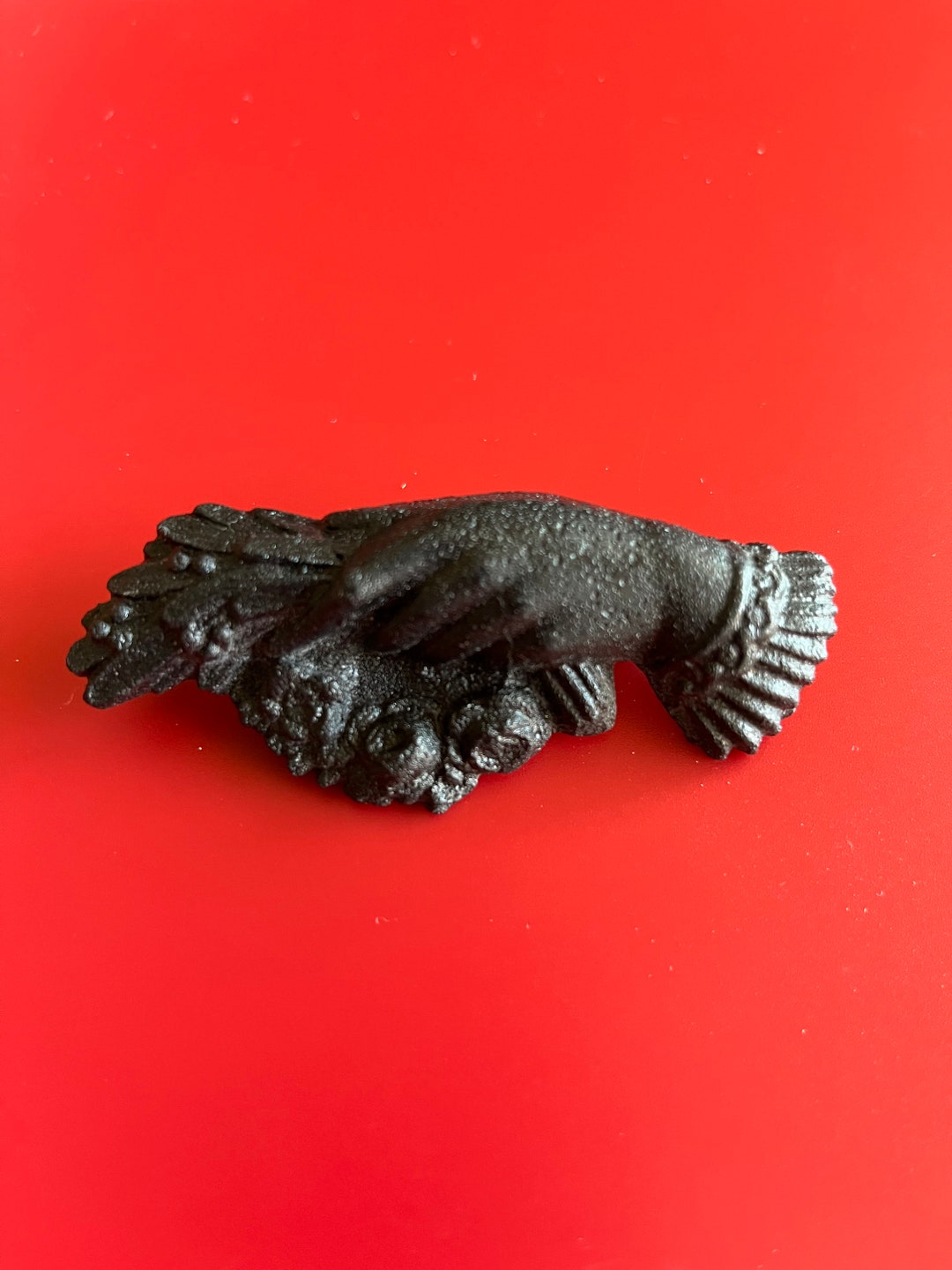 Antique Gutta Percha Mourning Brooch, Bouquetinhand Design Etsy