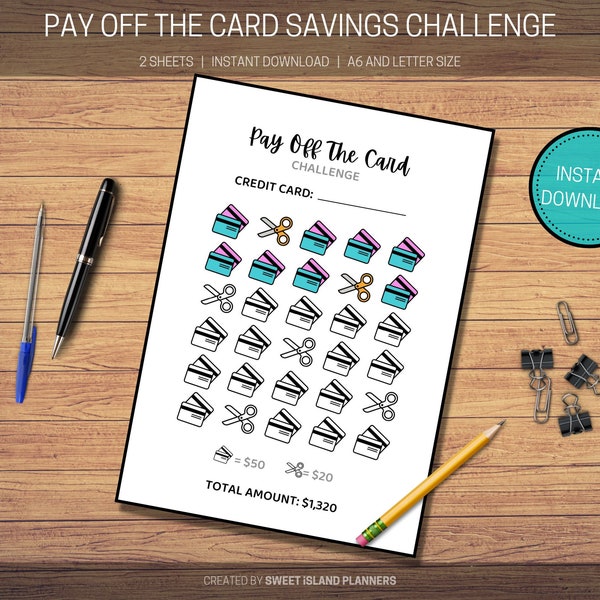 Credit Card Savings Challenge, A6 Saving Binder Inserts, Credit Card Debt, Savings Tracker, Cash Envelope, Budget Binders, Credit Card Debt