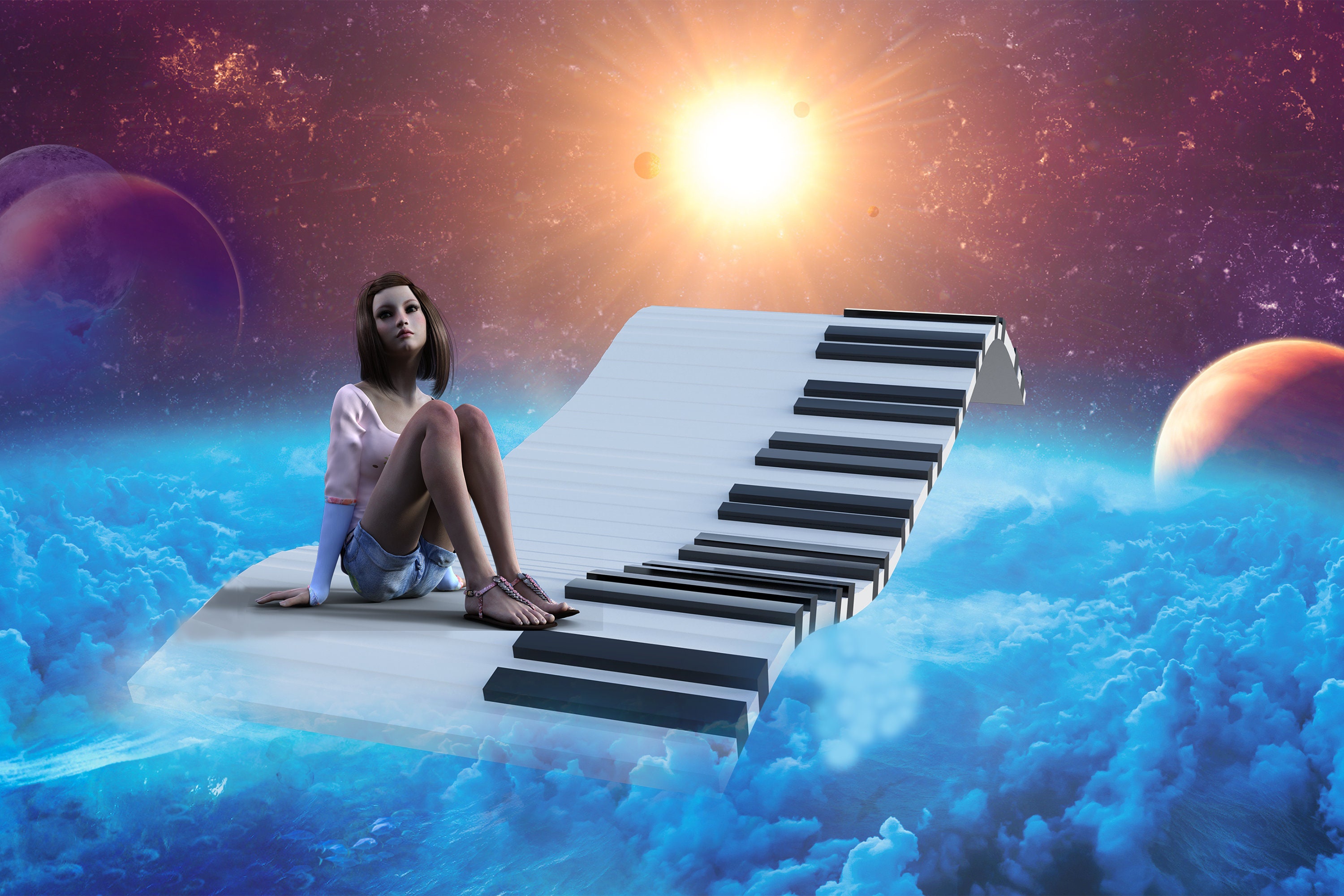 Floating Piano Overlay, Piano Overlays, Digital Piano, Piano,