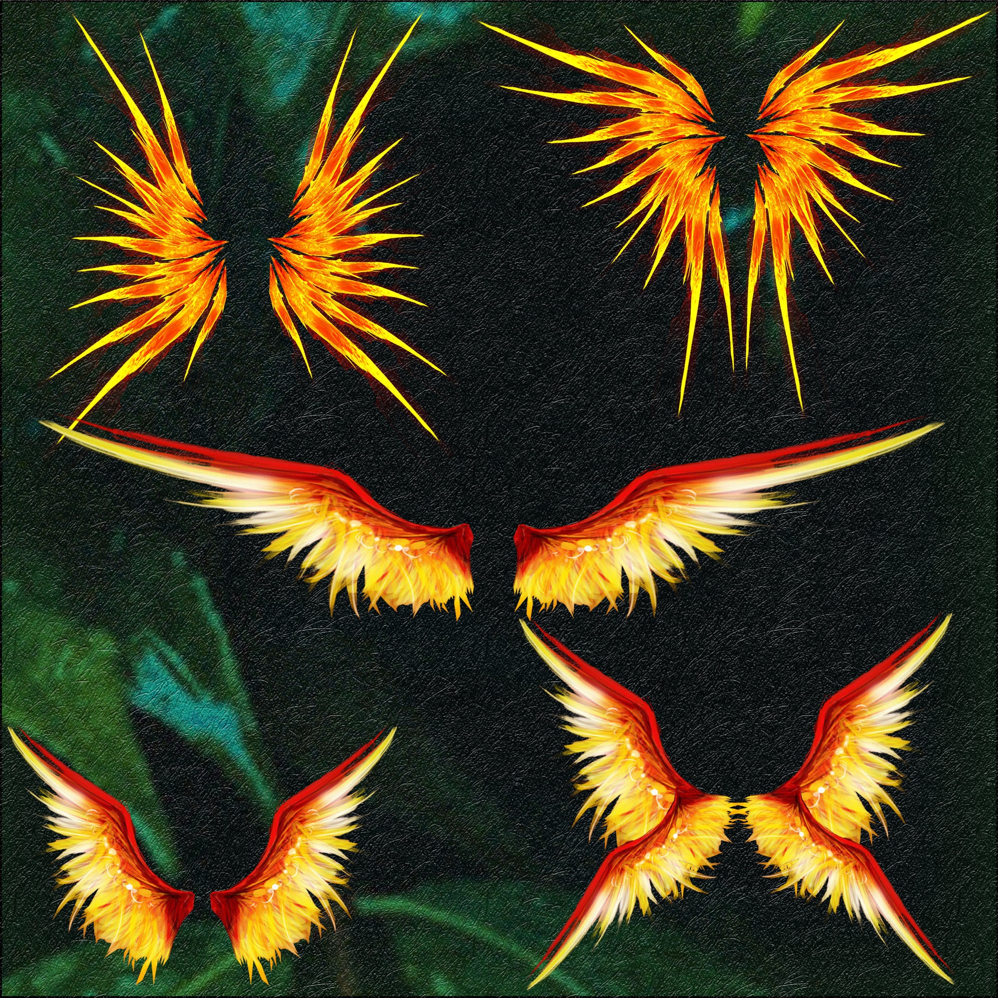 55 Fire Wing Overlays Phoenix Wings Fire Wings Flame Wings Flame Flare