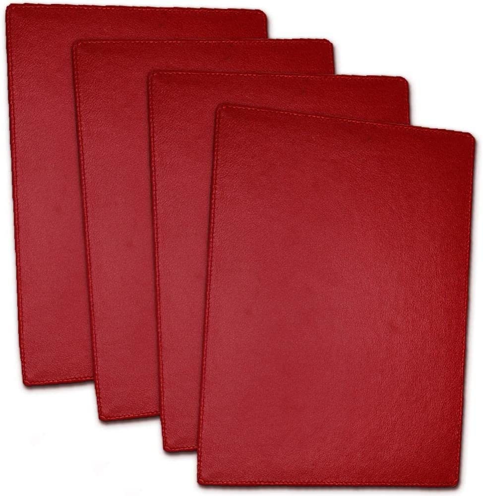 Faux Leather Placemats Heavy Duty Crocodile Texture Set of 4 Waterproof