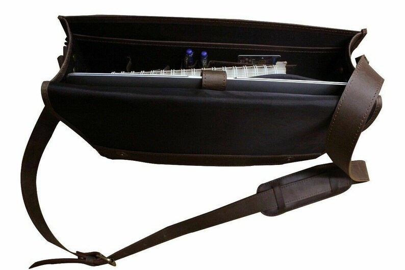 Vintage Leather Laptop Bag Brown Leather Case Uni Sex Etsy