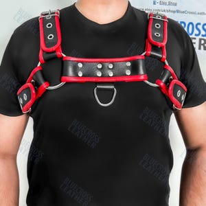 Mens Leather Chest Harness: Adjustable Body Belt, Festival Rave Wear