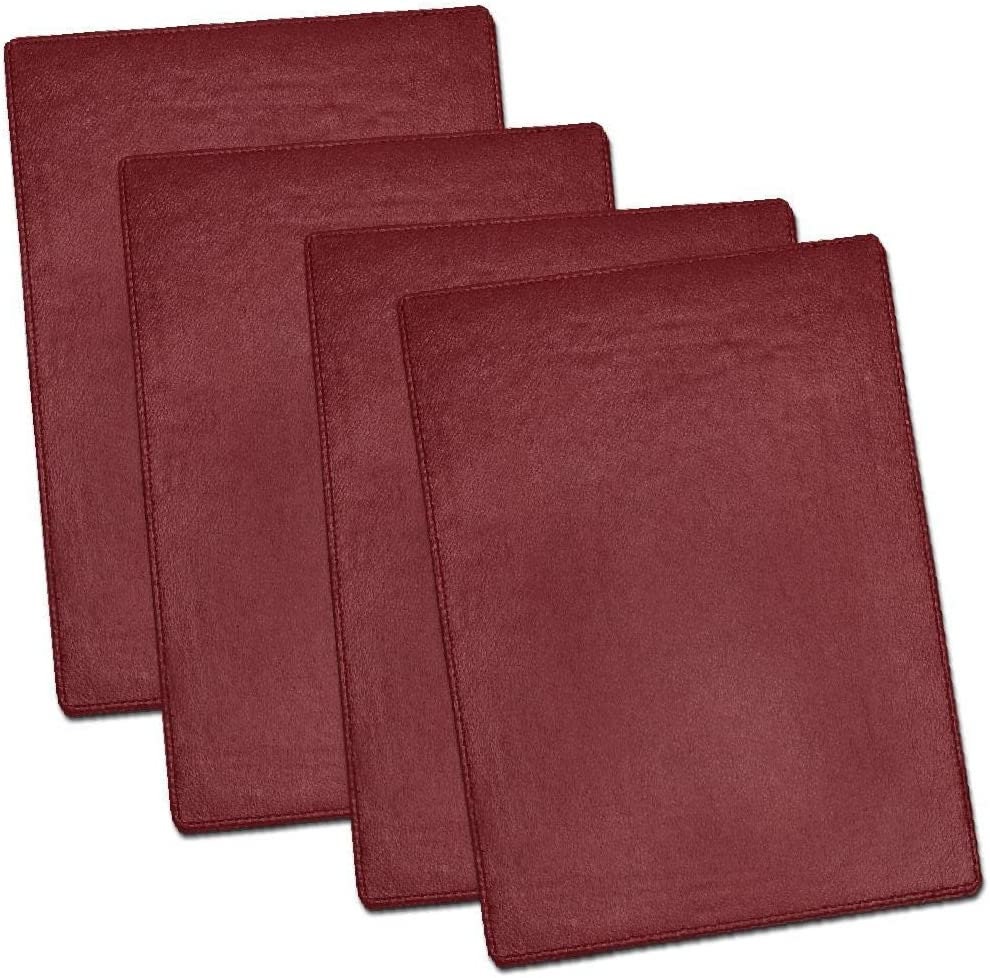Faux Leather Placemats Heavy Duty Crocodile Texture Set of 4 Waterproof
