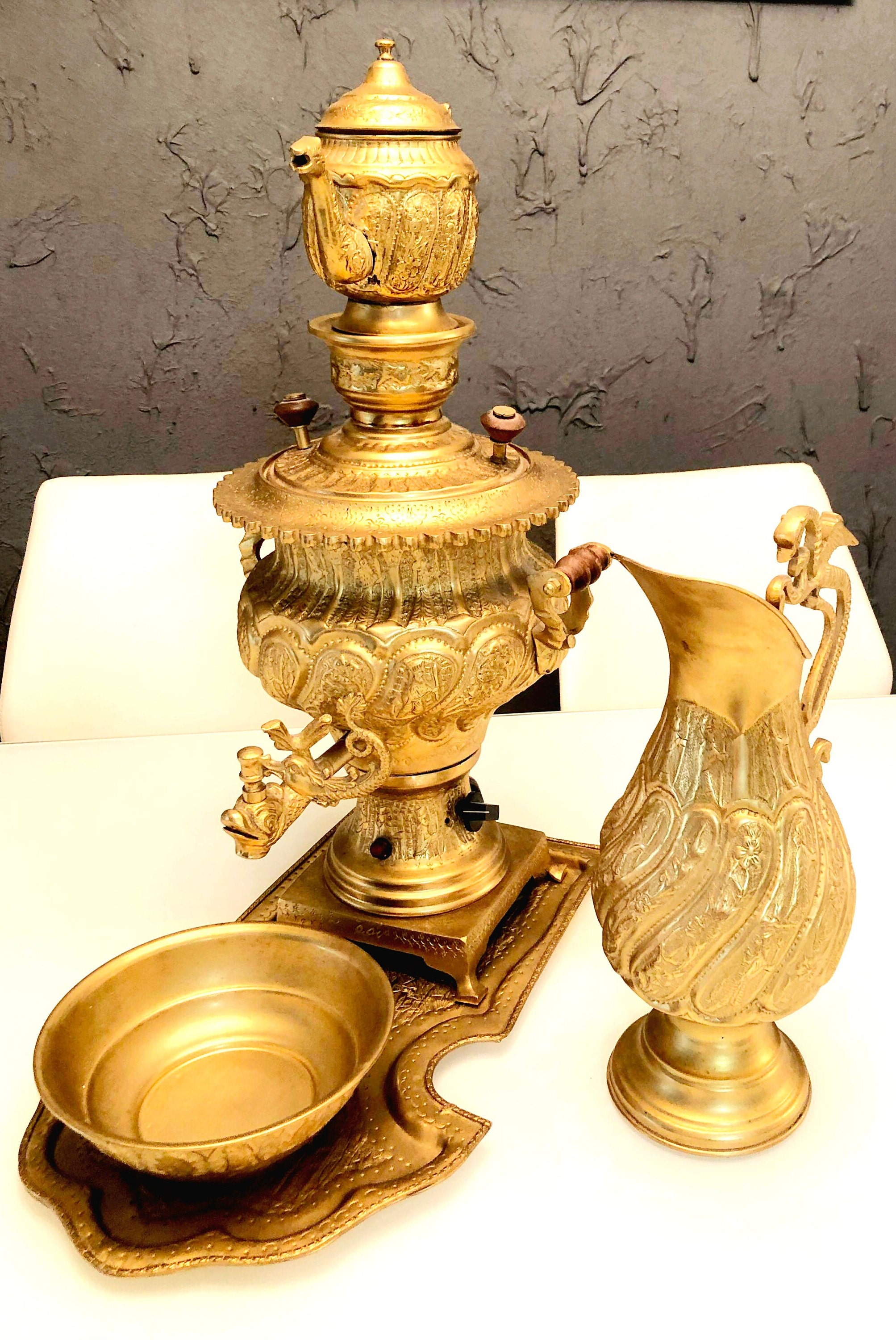Samovar Persian Safavieh Vintage Electric Gold Plated - Etsy