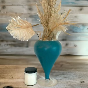 Trendy Turquoise 12&quot; Vase Teal Decorative Vase Staging Prop Large Table Vase for Flowers Housewarming Gift Best Spring Decor