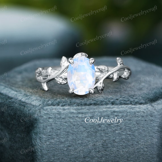 Etsy moonstone engagement clearance ring