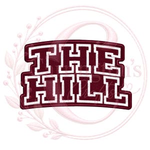 AAMU The Hill Embroidered Patch, AAMU Bulldog Patch, Maroon & White Iron On College Patch, HBCU Alumni Jacket Applique