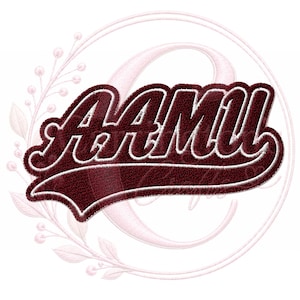 Parche bordado termoadhesivo de AAMU / Parche con el nombre de Alabama A&M / Parche de orgullo universitario / Bordado HBCU /