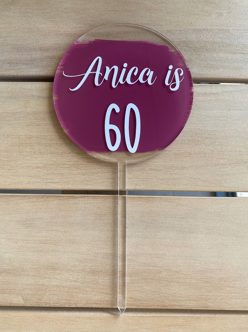 100mm Birthday Cake Toppers Acrylic Cake Topper Birthday Etsy Australia