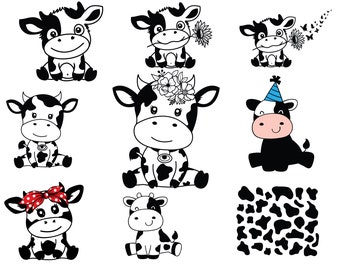 Cow Svg, Cow Head Svg, Farm Animal Svg, Cow Face Svg, Cow Png, Highland Cow Svg, Baby Cow Svg, Cow Clipart, Cow Print Svg, Cow, Cow Shirt