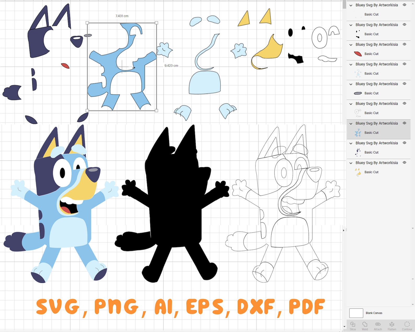 Bluey Svg Bluey Svg Layered Bluey Svg Outline Bluey Svg Free | Porn Sex