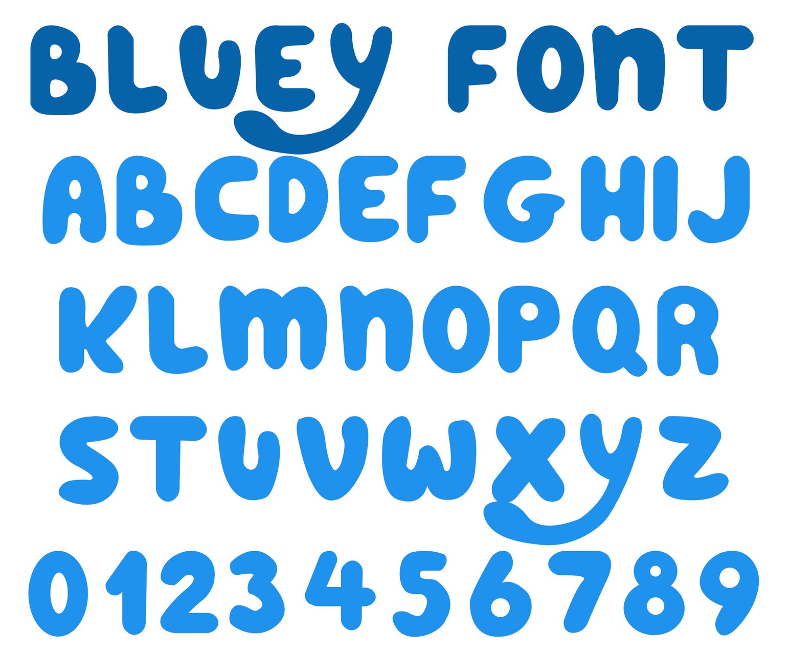 Bluey Font Ttf Otf Bluey Svg Bluey Svg Bundel Svg Bundel Etsy Nederland