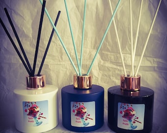 Luxury reed diffuser Tutti Frutti scent 100ml home decor 4 fibre reeds