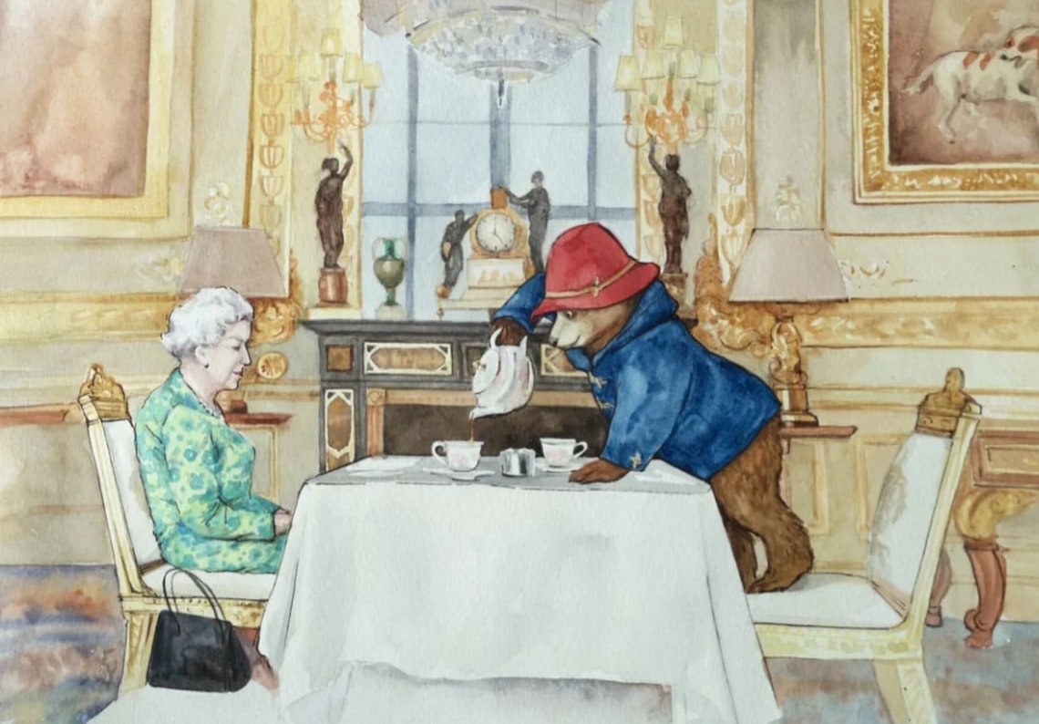 Queen Paddington Bear Photo Canvas Wall Art Size A4 20X30CM Etsy UK