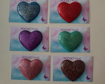 Pocket Hug Heart,Pocket Hug Token, Resin Heart,Gift for Her, Letterbox Gift, Friendship Gift custom made