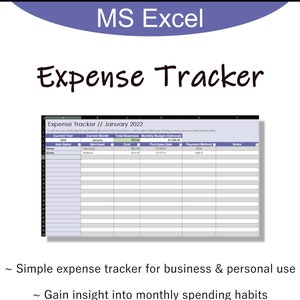 Expense Tracker Excel, Simple Expense Tracker, Expense Report, Expense ...