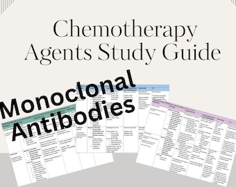 Comprehensive Chemotherapy Agent Study Guides- Monoclonal Antibodies ONLY | Clinical Pearls | Healthcare Learning