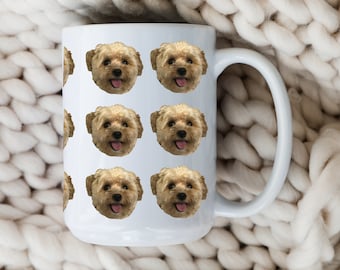 Custom Dog Mug, Personalized Dog Coffee Mug for Pet Lovers Birthday Gift, Custom Pet Mug, Pet Remembrance, Pet Loss, Multiple Dog Face Mug