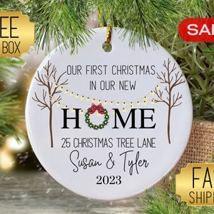 Personalized First Home Ornament 2024, Our First Christmas in New Home Ornament, First House Ornament, New Address Ornament, Housewarming