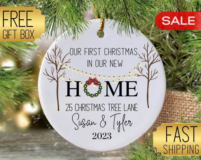Personalized First Home Ornament 2024, Our First Christmas in New Home Ornament, First House Ornament, New Address Ornament, Housewarming