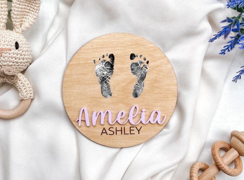 Custom Baby Arrival Announcement Sign, Baby Name With Birth Stats, Baby Name Reveal, Personalized Baby Announcement Sign, Sign for Hospital image 9