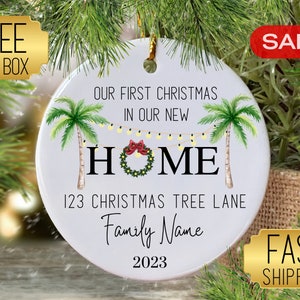 Personalized First Home Ornament 2025, Our First Christmas in New Home Ornament, First House Ornament, New Address Ornament, Housewarming
