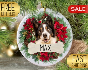 Personalized Pet Ornament, Custom Dog Ornament, Dog First Christmas, New Dog Ornament, Pet Photo Ornament, Dog Memorial,Pet Remembrance Gift