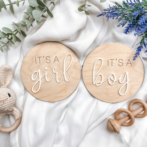 Surprise Gender Reveal Announcement Sign, Its A Girl Its A Boy Gender Photo Prop, Gender Reveal Sign for Hospital, Boy or Girl Gender Reveal Both Signs ACRYLIC