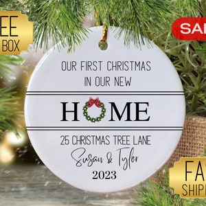 Personalized First Home Ornament 2025, Our First Christmas in New Home Ornament, First House Ornament, New Address Ornament, Housewarming