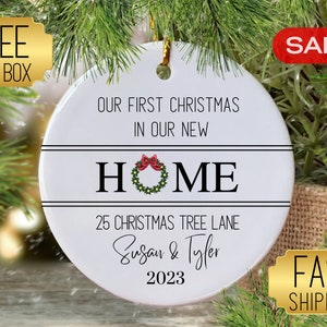 Personalized First Home Ornament 2024, Our First Christmas in New Home Ornament, First House Ornament, New Address Ornament, Housewarming