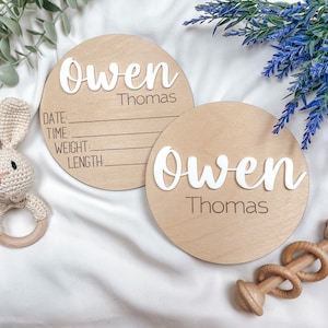 Custom Baby Arrival Sign, Baby Announcement Sign for Hospital, Baby Name Sign With Birth Stats, Baby Name Reveal, Personalized 3D Baby Sign