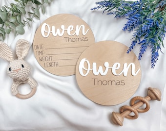 Custom Baby Arrival Sign, Baby Announcement Sign for Hospital, Baby Name Sign With Birth Stats, Baby Name Reveal, Personalized 3D Baby Sign