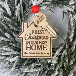 Personalized First Home Ornament 2025, Our First Christmas in New Home Ornament, First House Ornament, New Address Ornament, Housewarming