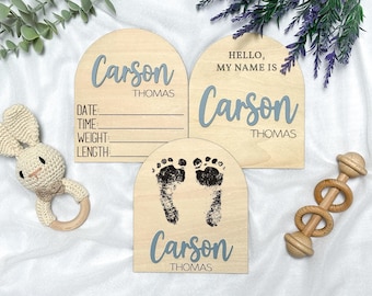 Custom Baby Arrival Announcement Sign, Baby Name With Birth Stats, Baby Name Reveal, Personalized Baby Announcement Sign, Sign for Hospital