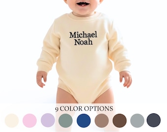 Personalized Oversized Baby Romper, Embroidered Baby Romper, Newborn Hospital Outfit Girl, Baby Coming Home Outfit Boy, Baby Shower Gift