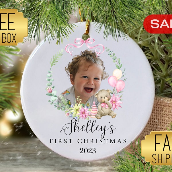 Baby Girl First Christmas Ornament 2024 Etsy