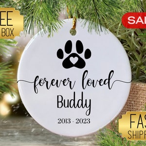 Personalized Pet Memorial Ornament, Custom Dog Name Ornament, Dog Memorial Ornament, Personalized Cat Memorial Ornament,Pet Remembrance Gift